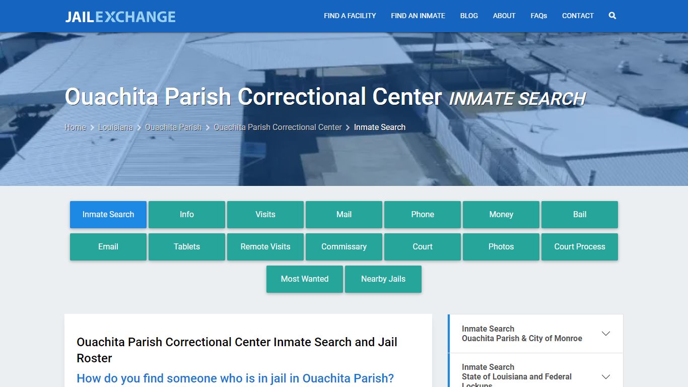 Ouachita Parish Correctional Center Inmate Search - Jail Exchange