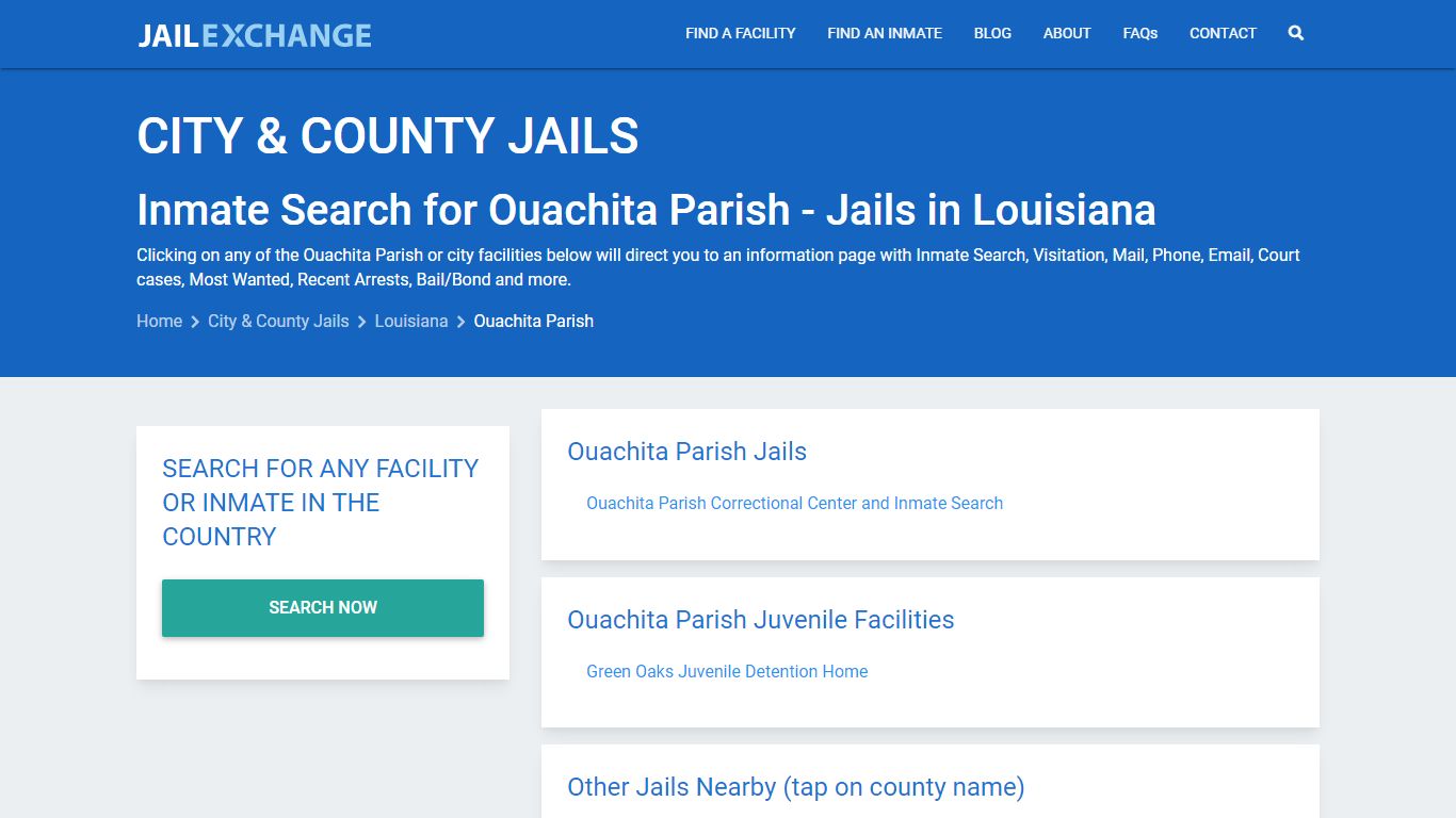 Ouachita Parish Inmate Search | Arrests & Mugshots | LA - Jail Exchange